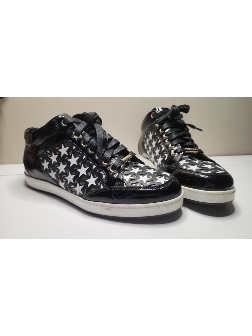 Jimmy Choo Star Print Patent Leather High-Top EU 37 US 6.5-7